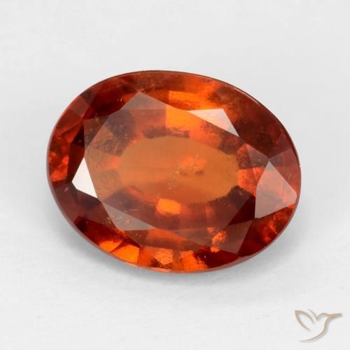 granate hessonita Naranja oscuro natural de 2.33 ct, Ovalada, VS