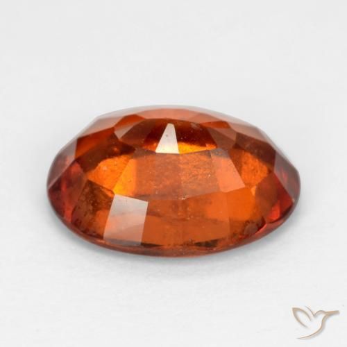 granate hessonita Naranja oscuro natural de 2.33 ct, Ovalada, VS