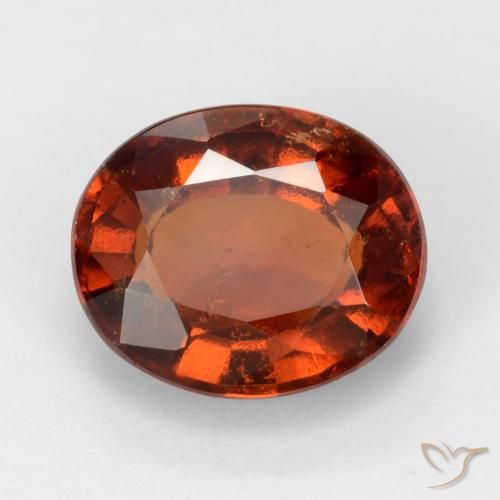2.68ct Natural Naranja oscuro Granate Hessonita, Ovalada, VS-SI