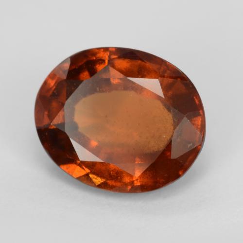 granate hessonita Naranja oscuro natural de 2.89 ct, Corte Óvalo, VS