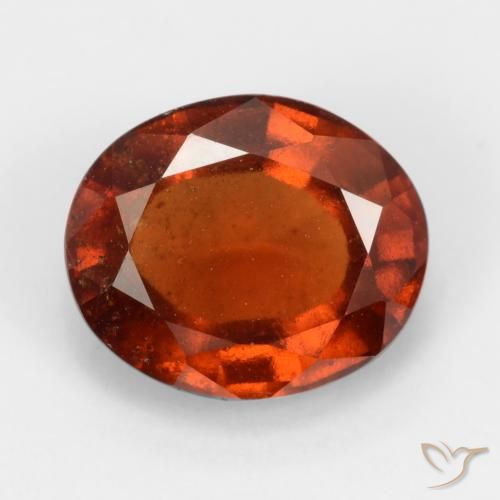 2.89ct Natural Naranja rojizo Granate Hessonita, Ovalada, VS-SI