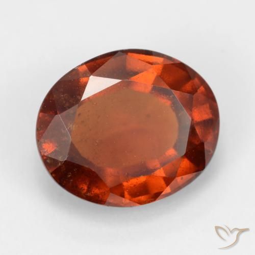 granate hessonita Naranja rojizo natural de 2.89 ct, Ovalada, VS-SI