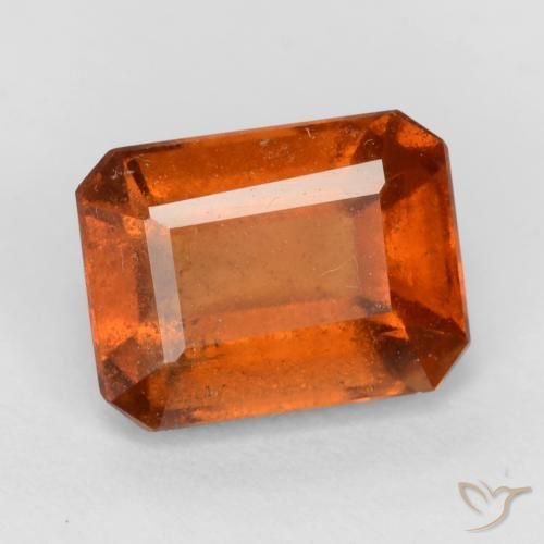 granate hessonita Naranja oscuro natural de 2.15 ct, Corte Octágono / Esmeralda, VS-SI