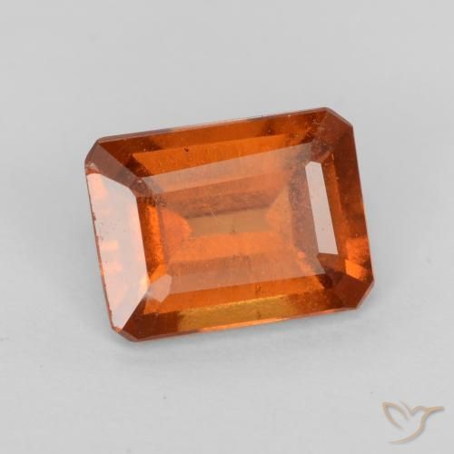 granate hessonita Naranja oscuro natural de 1.60 ct, Corte Octágono / Esmeralda, VS