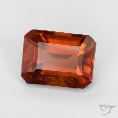 granate hessonita Naranja fuego natural de 2.11 ct, Corte Octágono / Esmeralda, VS