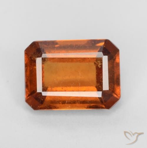 1.99ct Natural Ámbar naranja granate hessonita, corte esmeralda, VS-SI