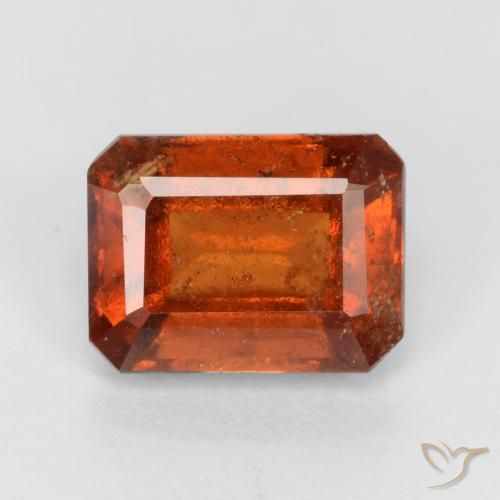 granate hessonita Naranja fuego natural de 2.22 ct, Corte Octágono / Esmeralda, VS-SI
