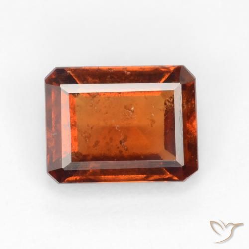 1.72ct Natural Ámbar naranja granate hessonita, corte esmeralda, VS-SI