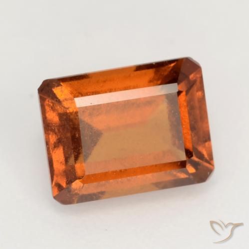granate hessonita Naranja oscuro natural de 2.15 ct, Corte Octágono / Esmeralda, VS