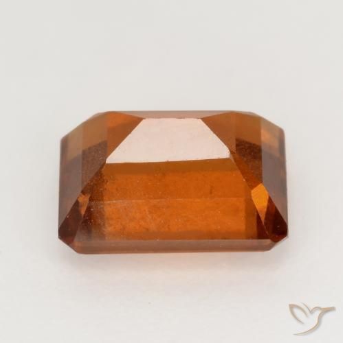 granate hessonita Naranja oscuro natural de 2.15 ct, Corte Octágono / Esmeralda, VS