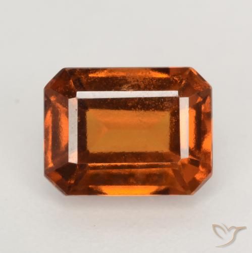 2.05ct Natural Naranja oscuro granate hessonita, corte esmeralda, VS