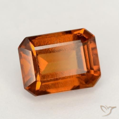 granate hessonita Naranja oscuro natural de 2.05 ct, Corte Octágono / Esmeralda, VS
