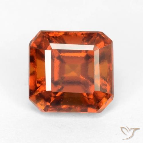 granate hessonita Naranja oscuro natural de 1.98 ct, Corte Octágono / Esmeralda, VVS-VS