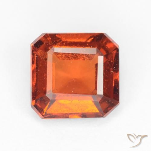 1.95ct Natural Naranja medio granate hessonita, corte esmeralda, VS-SI