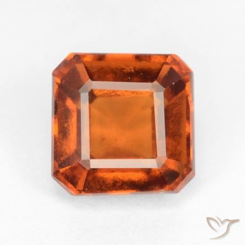 2.51ct Natural Naranja oscuro granate hessonita, corte esmeralda, VS
