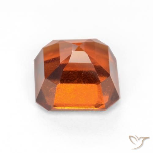 granate hessonita Naranja oscuro natural de 2.30 ct, Corte Octágono / Esmeralda, VS