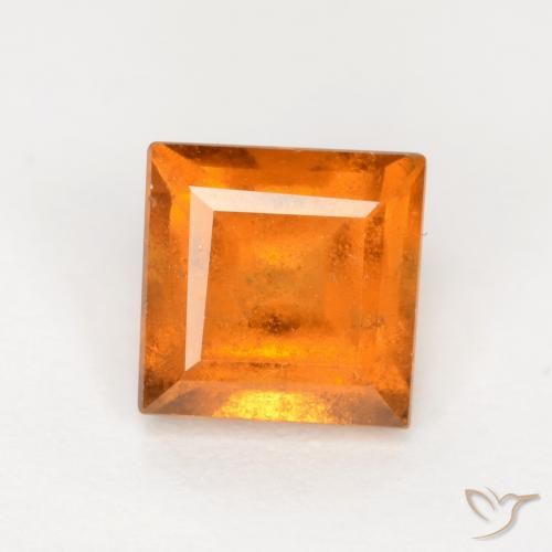 1.42ct Natural Naranja medio Granate Hessonita, Cuadrado, SI