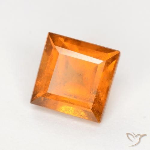 granate hessonita Naranja medio natural de 1.42 ct, Cuadrado, SI