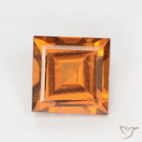 granate hessonita Naranja claro natural de 1.30 ct, Cuadrado, SI