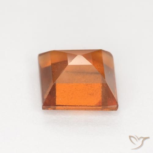 granate hessonita Naranja amarillento natural de 1.29 ct, Cuadrado, VS-SI