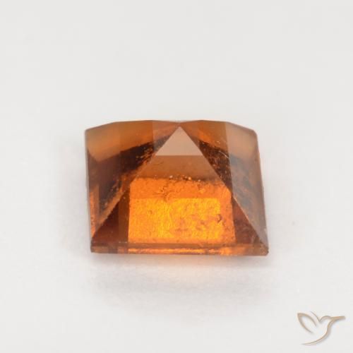 granate hessonita Naranja oscuro medio natural de 1.32 ct, Cuadrado, SI