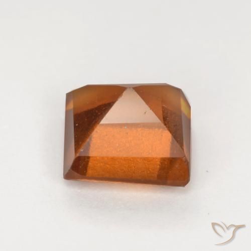 granate hessonita Naranja oscuro medio natural de 1.43 ct, Cuadrado, VS-SI