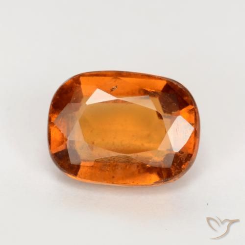 2.04ct Natural Naranja oscuro medio granate hessonita, Forma Cojín, VS-SI