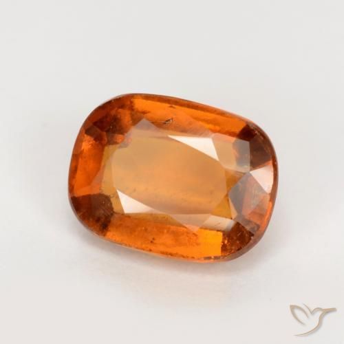 granate hessonita Naranja oscuro medio natural de 2.04 ct, Forma Cojín, VS-SI