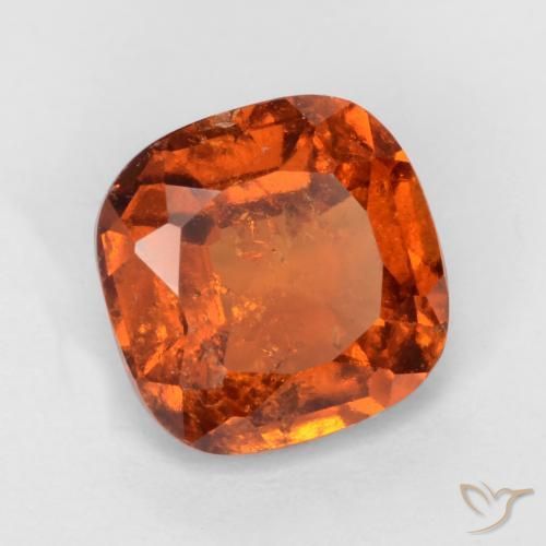 granate hessonita Naranja fuego natural de 1.79 ct, Forma Cojín, SI