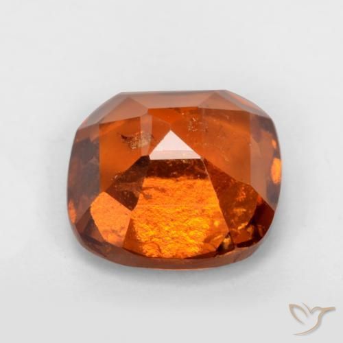 granate hessonita Naranja fuego natural de 1.79 ct, Forma Cojín, SI