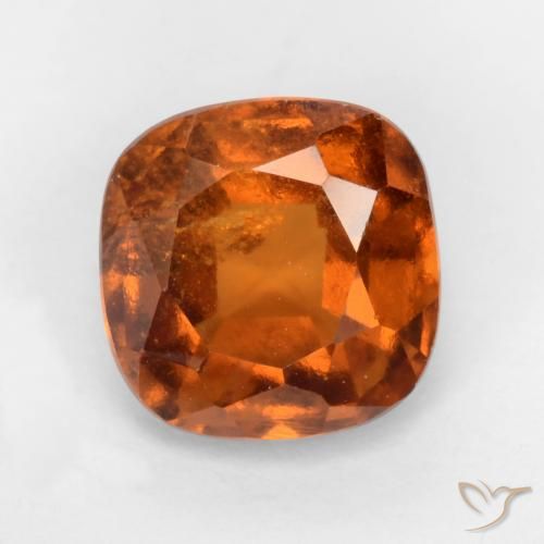 1.86ct Natural Naranja oscuro medio granate hessonita, Forma Cojín, SI