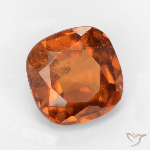 granate hessonita Naranja oscuro medio natural de 1.86 ct, Forma Cojín, SI