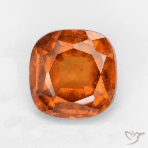 2.01ct Natural Naranja oscuro medio granate hessonita, Forma Cojín, SI