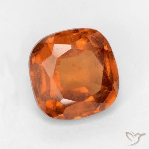 granate hessonita Naranja oscuro medio natural de 2.01 ct, Forma Cojín, SI