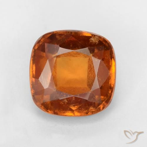 1.93ct Natural Naranja oscuro granate hessonita, Forma Cojín, VS-SI