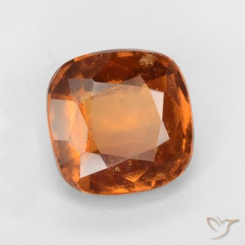 granate hessonita Naranja oscuro natural de 1.93 ct, Forma Cojín, VS-SI