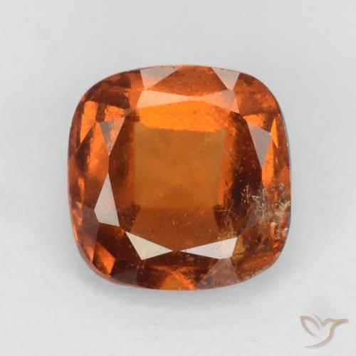 1.78ct Natural Naranja rojizo granate hessonita, Forma Cojín, SI