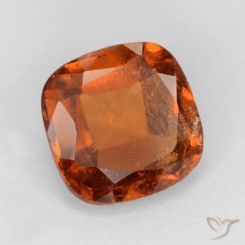 granate hessonita Naranja rojizo natural de 1.78 ct, Forma Cojín, SI