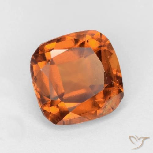 granate hessonita Naranja oscuro medio natural de 1.71 ct, Forma Cojín, VS-SI