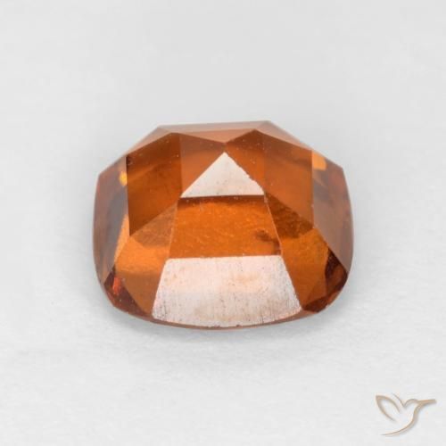 granate hessonita Naranja oscuro medio natural de 1.71 ct, Forma Cojín, VS-SI