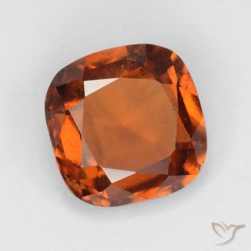 granate hessonita Naranja oscuro natural de 1.62 ct, Forma Cojín, VS