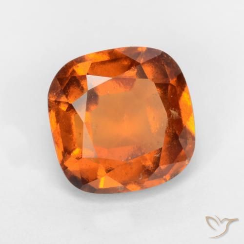 granate hessonita Naranja oscuro natural de 1.78 ct, Forma Cojín, VS-SI