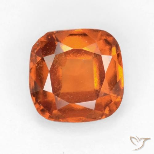 1.69ct Natural Naranja medio granate hessonita, Forma Cojín, VS