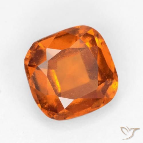 granate hessonita Naranja medio natural de 1.69 ct, Forma Cojín, VS
