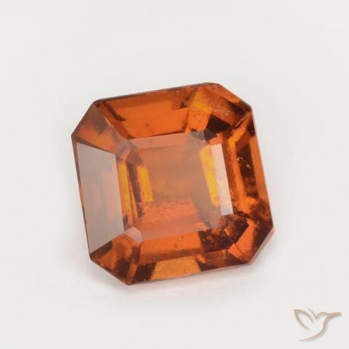 granate hessonita Naranja oscuro medio natural de 1.69 ct, Corte Octágono / Esmeralda, SI