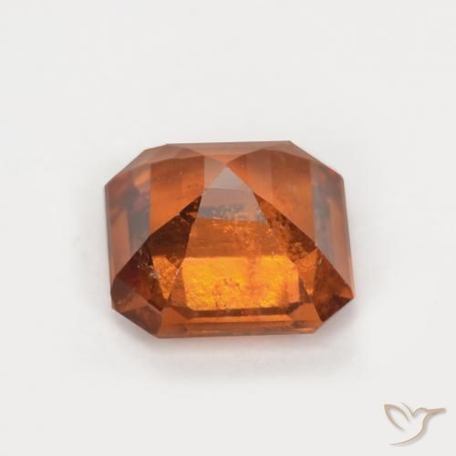 granate hessonita Naranja oscuro medio natural de 1.69 ct, Corte Octágono / Esmeralda, SI