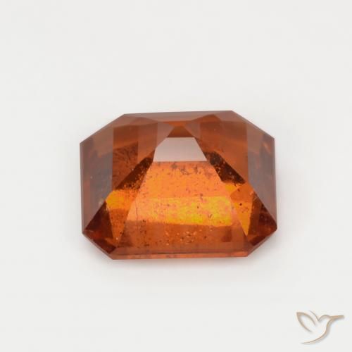 granate hessonita Naranja oscuro medio natural de 1.86 ct, Corte Octágono / Esmeralda, SI