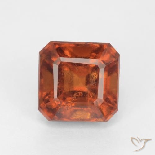 1.93ct Natural Naranja oscuro granate hessonita, corte esmeralda, SI