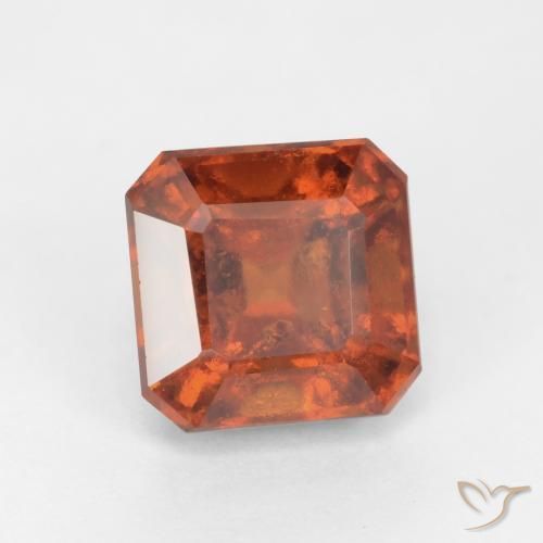granate hessonita Naranja oscuro natural de 1.93 ct, Corte Octágono / Esmeralda, SI