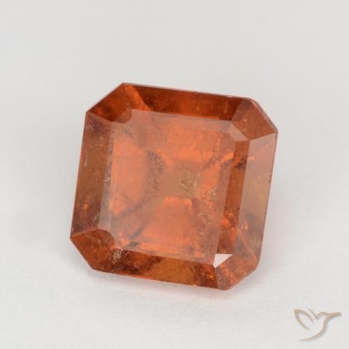 granate hessonita Naranja oscuro natural de 1.77 ct, Corte Octágono / Esmeralda, SI